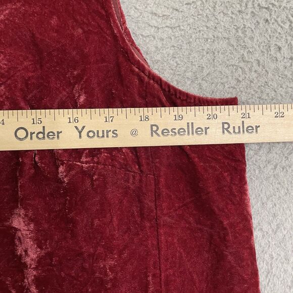 J. Crew Sleeveless Deep Red Velvet Peplum Top Sleeveless Tank Size 14 Christmas - Picture 8 of 9